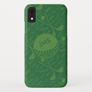Capa Para iPhone Da Case-Mate Padrão de Golfer Sutil Monograma