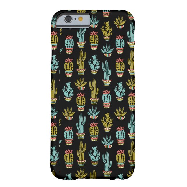 Capa Para iPhone, Case-Mate Padrão de Grunge Escuro Cactus (Verso)