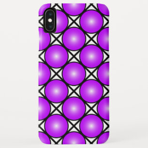 Capa Para iPhone Da Case-Mate Padrão de Malha Preto Branco Pontos Rosa Magenta