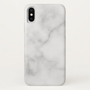 Capa Para iPhone X Padrão de mármore branco elegante