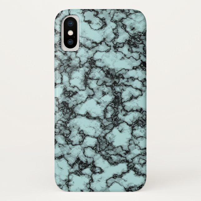Capa Para iPhone, Case-Mate Padrão de Mármore Turquesa (Verso)