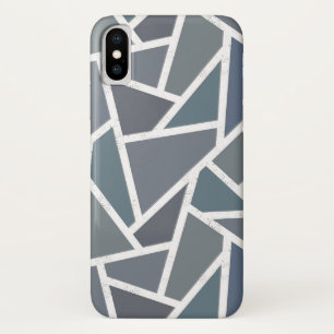 Capa Para iPhone Da Case-Mate Padrão de mosaico de cinza azul