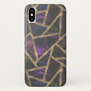 Capa Para iPhone Da Case-Mate Padrão de mosaico roxo e ouro