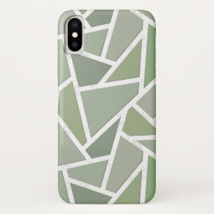 Capa Para iPhone Da Case-Mate Padrão de mosaico verde-oliva