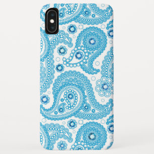 Capa Para iPhone Da Case-Mate Padrão De Paisley Azul Claro Com Ouros