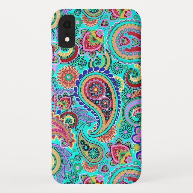 Capa Para iPhone, Case-Mate Padrão de Paisley do Retro (Verso)