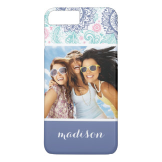 Capa Para iPhone Da Case-Mate Padrão de Paisley Étnico de Foto e Nome Personaliz
