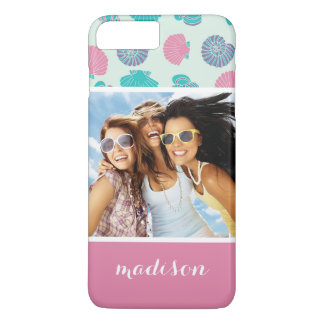 Capa Para iPhone Da Case-Mate Padrão de Pastel Seashell | Sua Foto e Nome