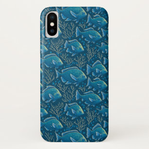 Capa Para iPhone Da Case-Mate Padrão de Peixe Azul