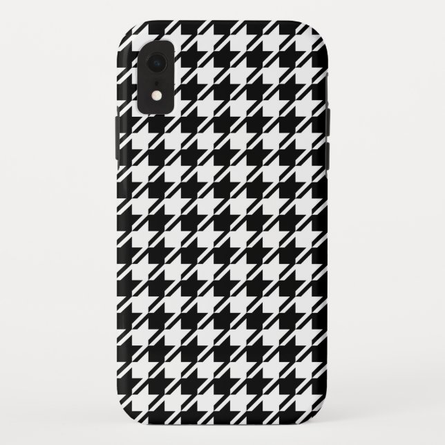 Capa Para iPhone, Case-Mate Padrão de Rpt BW do Houndstooth (Verso)