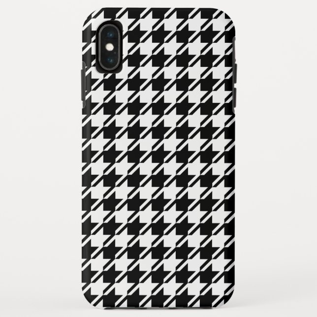 Capa Para iPhone, Case-Mate Padrão de Rpt BW do Houndstooth (Verso)