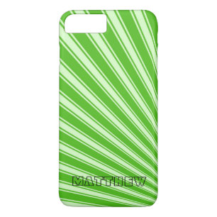 Capa iPhone 8 Plus/7 Plus Padrão de Stripe de Cor Verde Kelly Funky