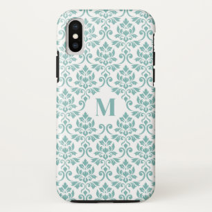 Capa Para iPhone Da Case-Mate Padrão de Teal Feuille Damask (Personalizado)