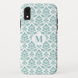 Capa Para iPhone Da Case-Mate Padrão de Teal Feuille Damask (Personalizado)