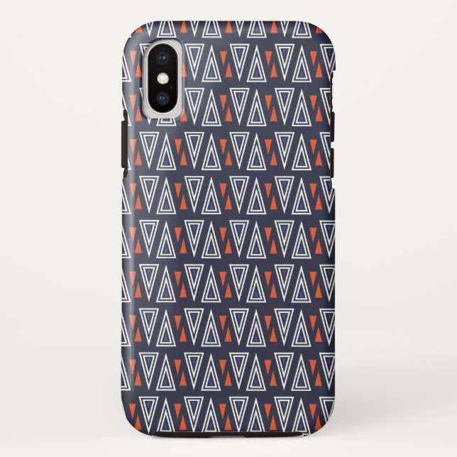 Capa Para iPhone, Case-Mate Padrão de triângulos vermelhos e vermelhos (Verso)