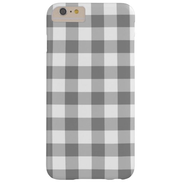 Capa Para iPhone, Case-Mate Padrão De Verificação De Cinzas E Gingham Branco (Verso)