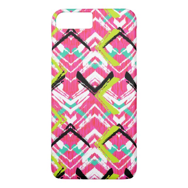 Capa Para iPhone, Case-Mate Padrão de Zig. Rosa, Desenhado à Mão (Verso)