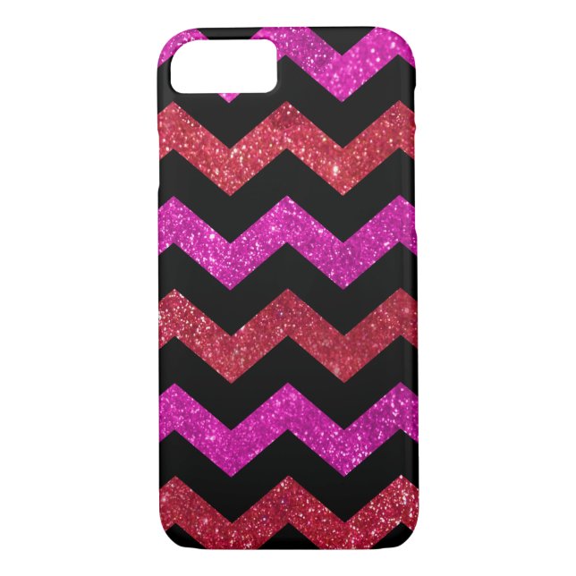 Capa Para iPhone, Case-Mate Padrão de Zigzag vermelho-rosa (Verso)