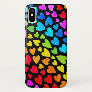 Capa Para iPhone Da Case-Mate Padrão do Rainbow Watercolor Heart