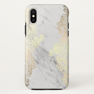 Capa Para iPhone Da Case-Mate Padrão Floral Dourado e Mármore