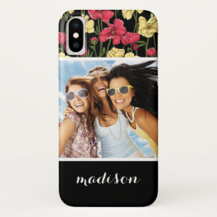 Capa Para iPhone Da Case-Mate Padrão floral Elegante de Fotografia e Nome Perso