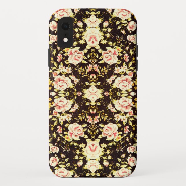 Capa Para iPhone, Case-Mate Padrão Floral Rosa bonito, amarelo (Verso)