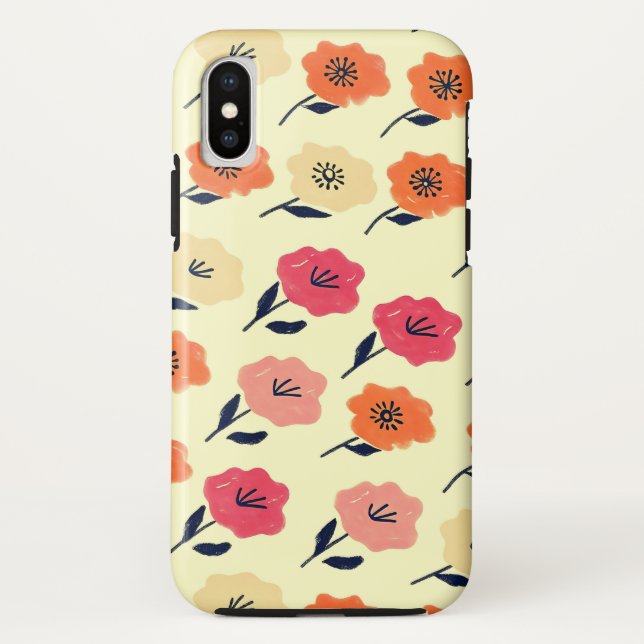 Capa Para iPhone, Case-Mate Padrão Floral Vibrante (Verso)