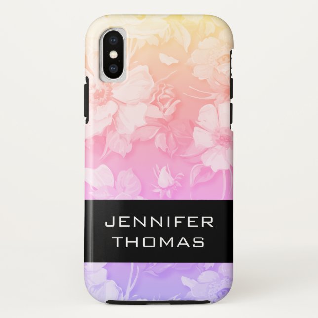 Capa Para iPhone, Case-Mate Padrão Florido Colorido (Verso)
