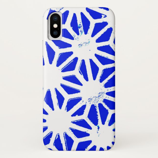 Capa Para iPhone, Case-Mate Padrão geométrico azul (Verso)