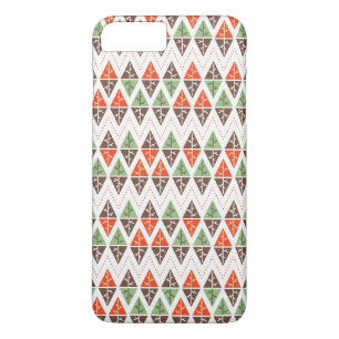 Capa iPhone 8 Plus/7 Plus Padrão Geométrico de Férias das Árvores de Natal a
