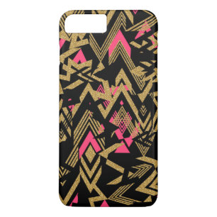 Capa iPhone 8 Plus/7 Plus Padrão geométrico de folga dourada da tendência