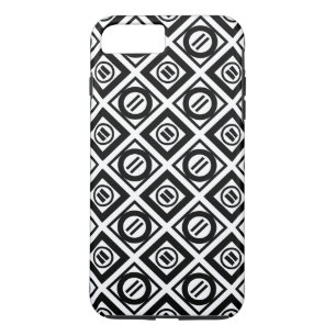 Capa Para iPhone Da Case-Mate Padrão Geométrico de Sinal Negro Igual em Branco