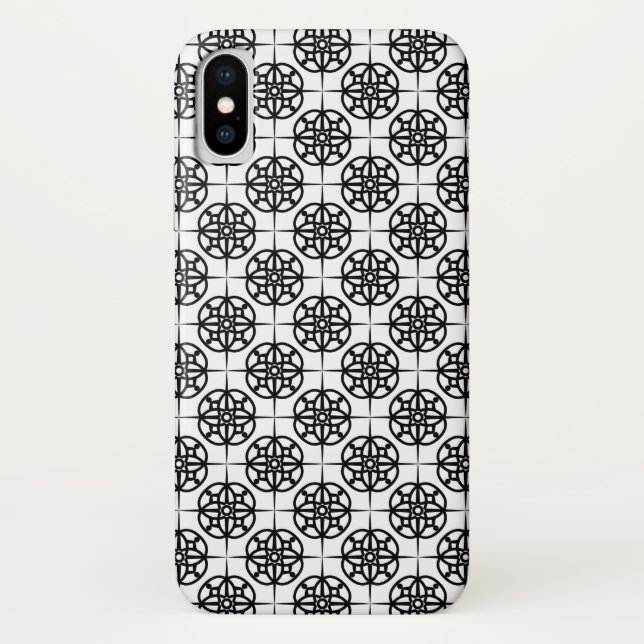 Capa Para iPhone, Case-Mate Padrão Geométrico do Classy Retro Vibe (Verso)
