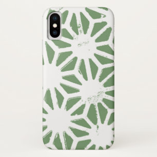 Capa Para iPhone Da Case-Mate Padrão geométrico verde-oliva e branco