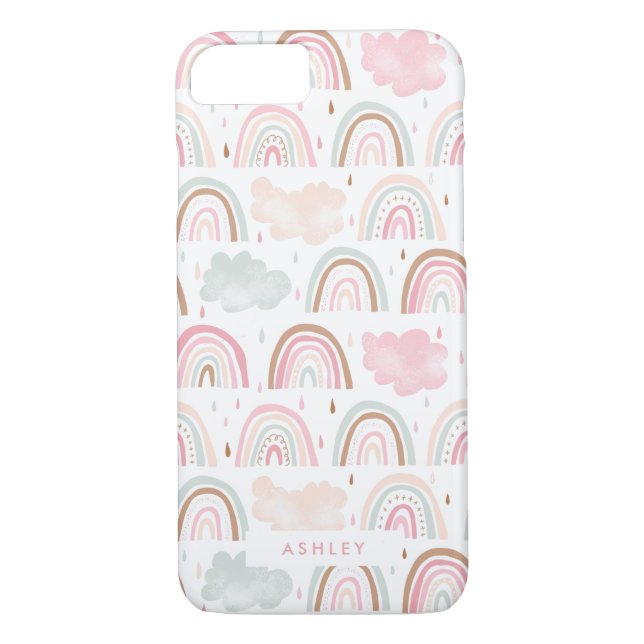 Capa Para iPhone, Case-Mate Padrão Girly Modern Rainbow (Verso)