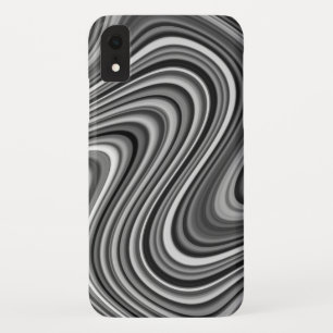 Capa Para iPhone Da Case-Mate Padrão legal de linha de curva de Cinza branca-pra