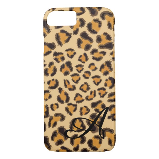Capa Para iPhone, Case-Mate Padrão-leopardo - monograma (Verso)