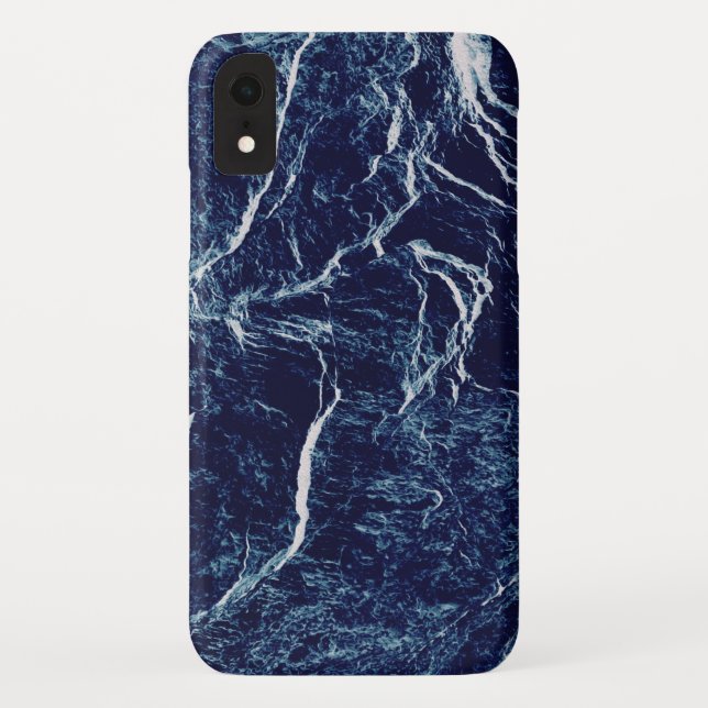 Capa Para iPhone, Case-Mate Padrão marinho do Abstrato Azul do  (Verso)