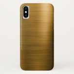Capa Para iPhone Da Case-Mate Padrão Metálico de Folha de Ouro e Luxo<br><div class="desc">Monograma de Aço Inoxidável Metálico sem Aço Simples e Elegante com Folha de Ouro Lúxios Metálicos. Este caso de padrão pode ser personalizado para incluir seu primeiro nome. Entre em contato com o designer para obter produtos correspondentes personalizados.</div>