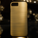Capa iPhone 8/7 Padrão Metálico de Folha de Ouro e Luxo<br><div class="desc">Monograma de Aço Inoxidável Metálico sem Aço Simples e Elegante com Folha de Ouro Lúxios Metálicos. Este caso de padrão pode ser personalizado para incluir seu primeiro nome. Entre em contato com o designer para obter produtos correspondentes personalizados.</div>