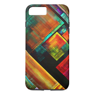 Capa iPhone 8 Plus/7 Plus Padrão Moderno de Abstrato de Arte Quadrados Color