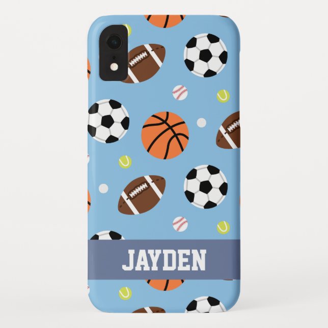 Capa Para iPhone, Case-Mate Padrão Personalizado com Tema de Esportes com Bola (Verso)