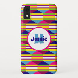 Capa Para iPhone Da Case-Mate Padrão Personalizado de Stripes Funciosas, Triângu
