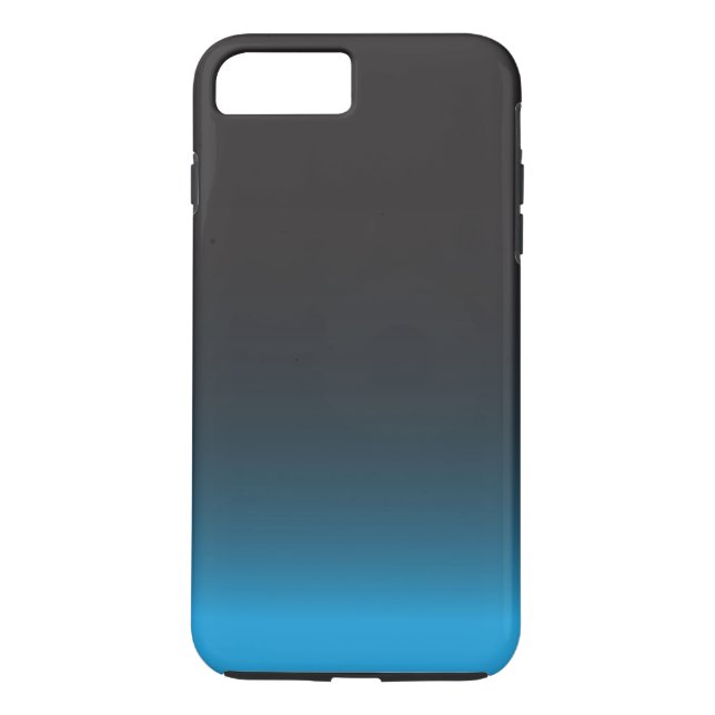 Capa Para iPhone, Case-Mate Padrão preto e azul simples (Verso)