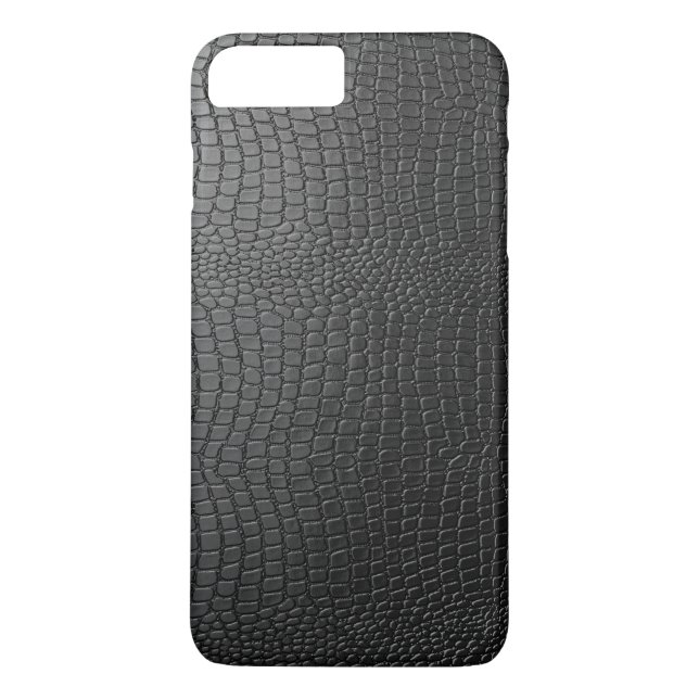 Capa Para iPhone, Case-Mate Padrão Preto Faux Snakeskin (Verso)