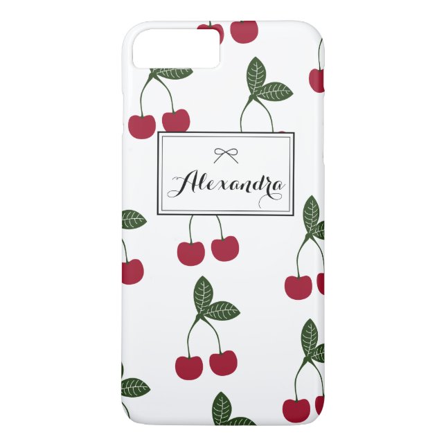 Capa Para iPhone, Case-Mate Padrão Red Cherries iPhone 7 Plus Personalizado (Verso)