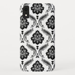 Capa Para iPhone Da Case-Mate Padrão Rococó Damask Cinza Preto Branco