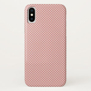 Capa Para iPhone X Padrão Rosa do Bolinhas
