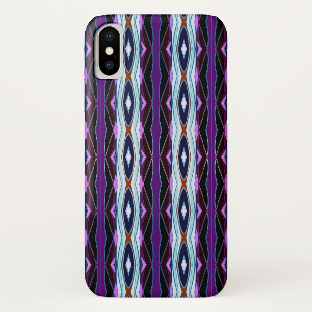 Capa Para iPhone, Case-Mate Padrão Roxo Único (Verso)