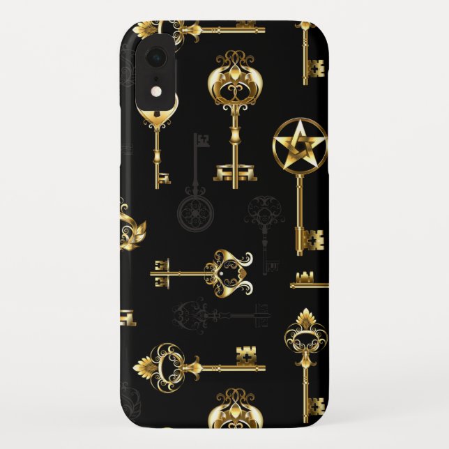 Capa Para iPhone, Case-Mate Padrão sem falhas com chaves de Ouro (Verso)